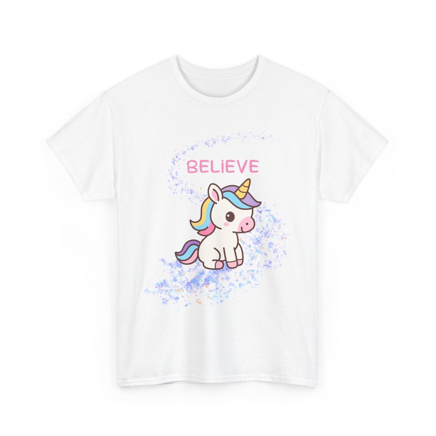 Believe Unicorn T-Shirt — Cute Pastel Kids Tee for Girls