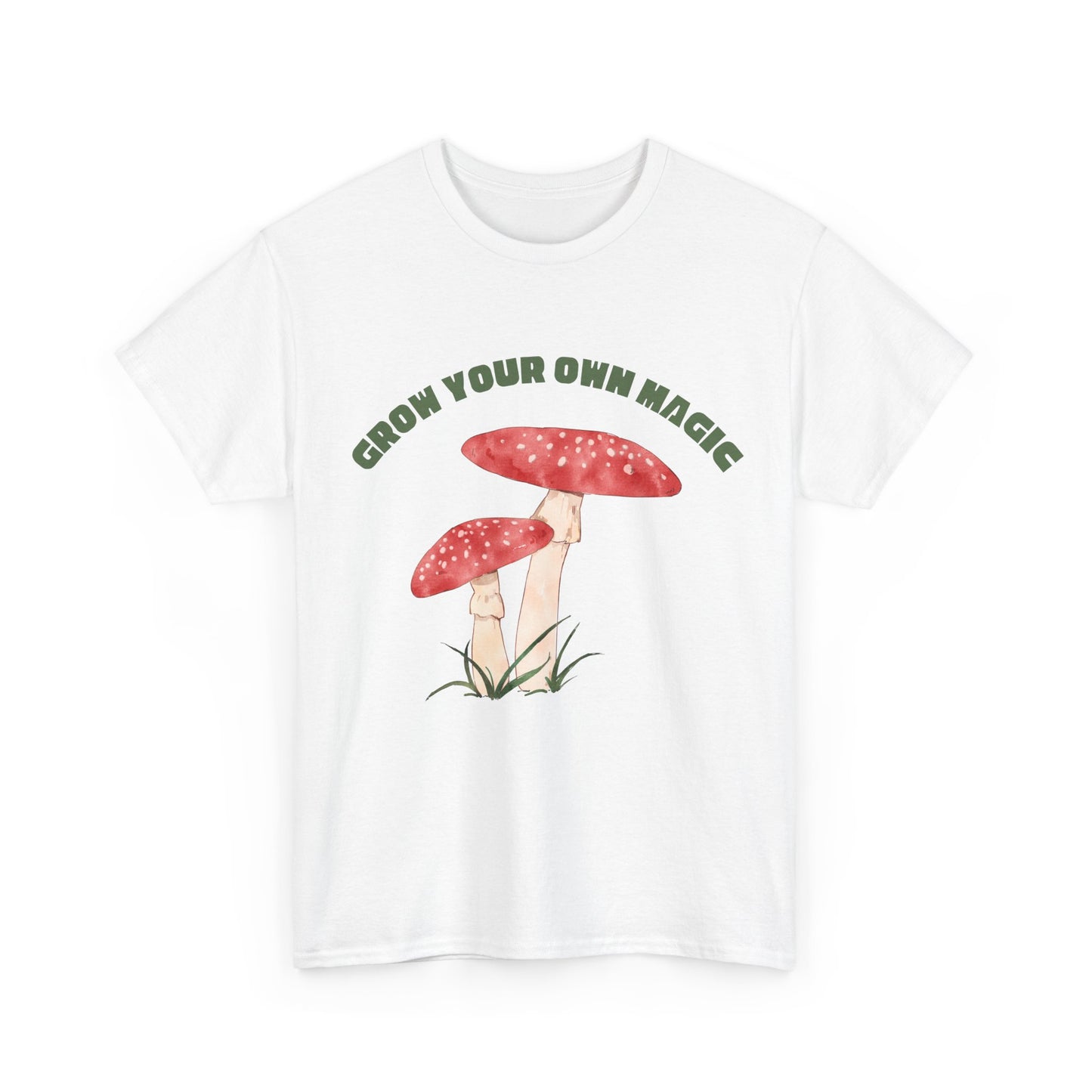 Grow Your Own Magic - Cottagecore Mushroom Watercolour Graphic T-Shirt