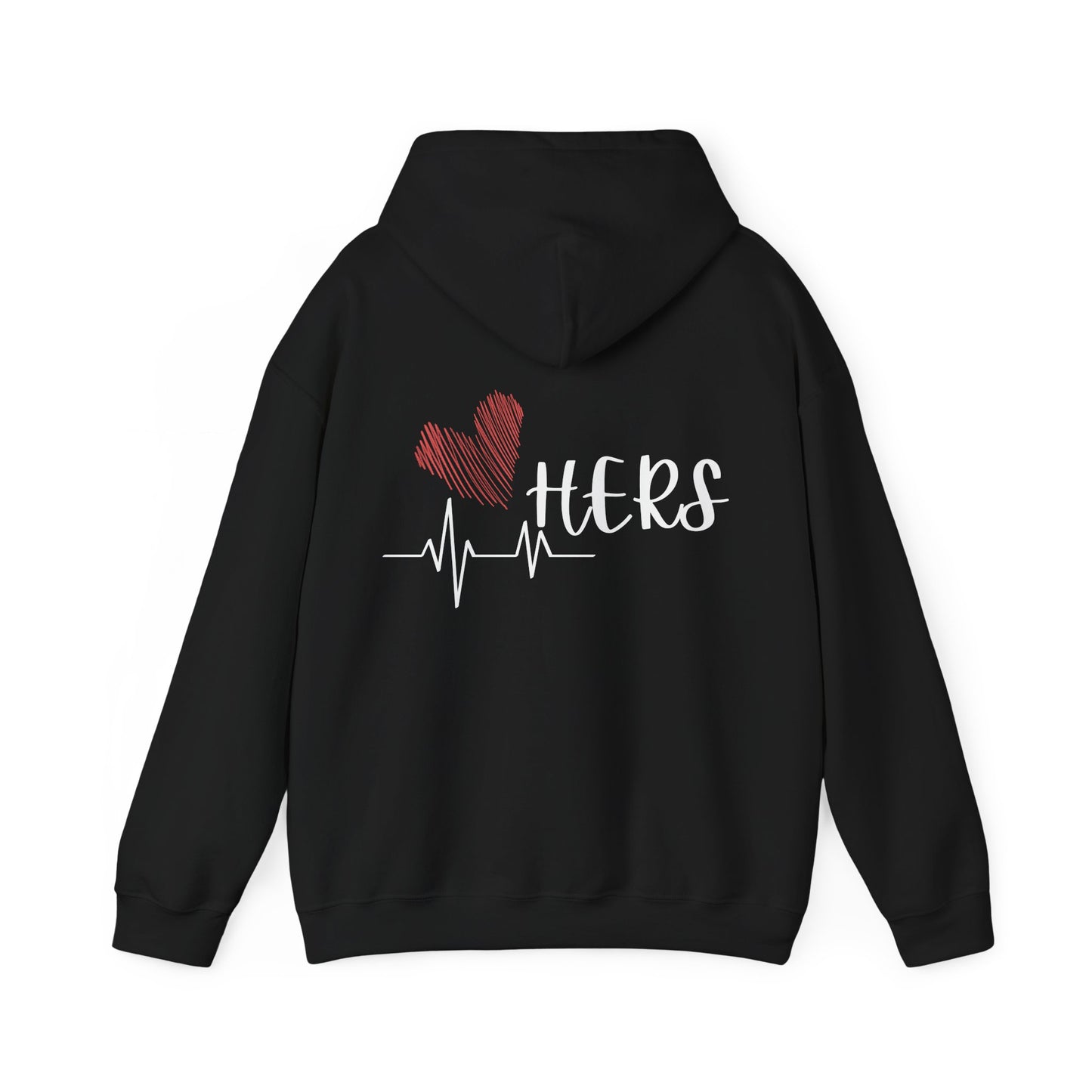 Hers Hoodie – Matching Valentine's Pullover | Unisex Fleece Hoodie