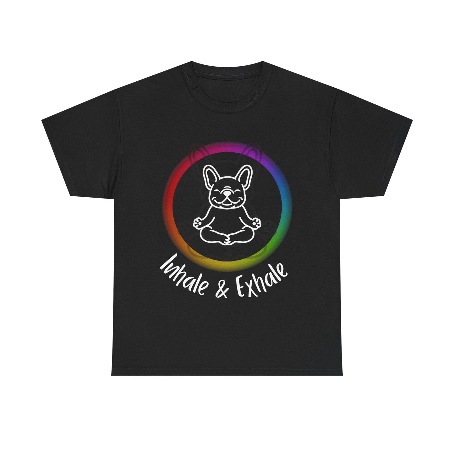 Inhale & Exhale French Bulldog Yoga T-Shirt - Funny Dog Lover Tee