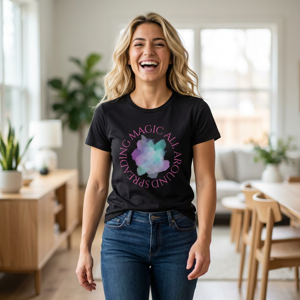 Pastel Watercolor Magic T-Shirt - "Spreading Magic All Around" Unisex Graphic Tee