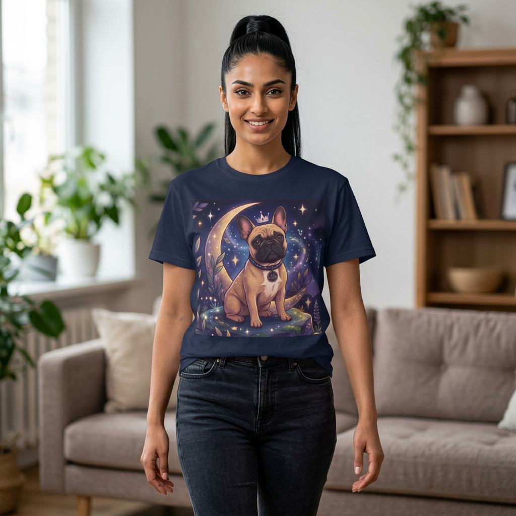 French Bulldog Moon Tee — Cute Frenchie Tee phantasy style