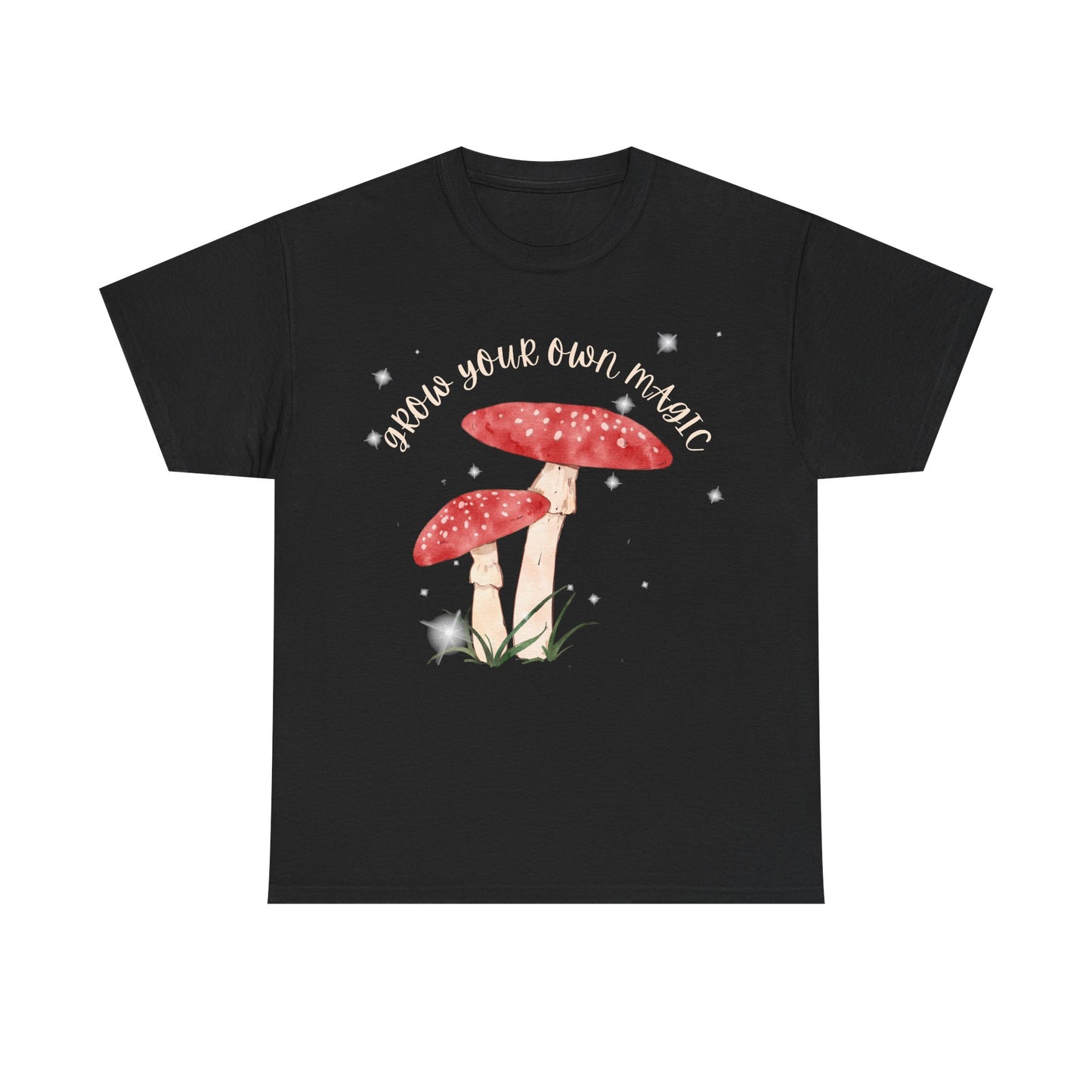 Grow Your Own Magic Cottagecore Mushroom Watercolour Graphic T-Shirt