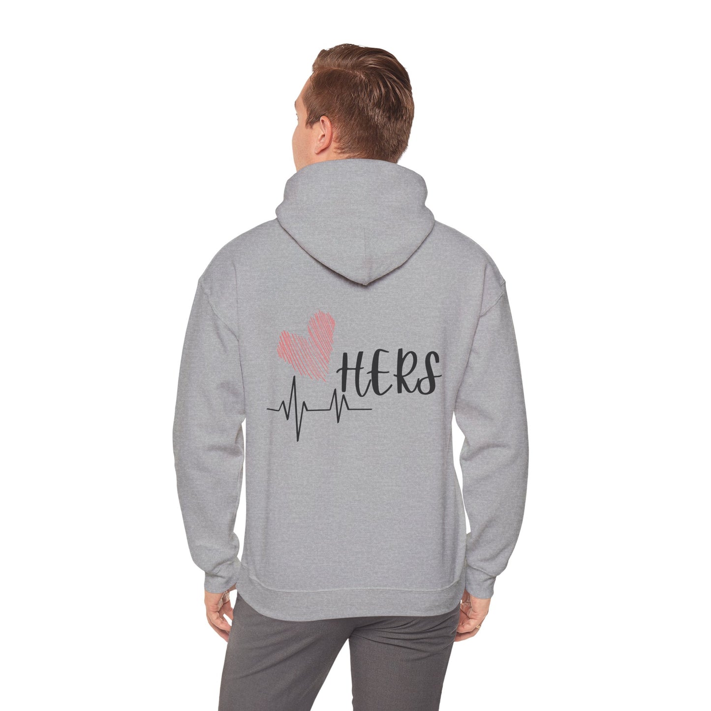 Hers Hoodie – Matching Valentine's Pullover | Unisex Fleece Hoodie