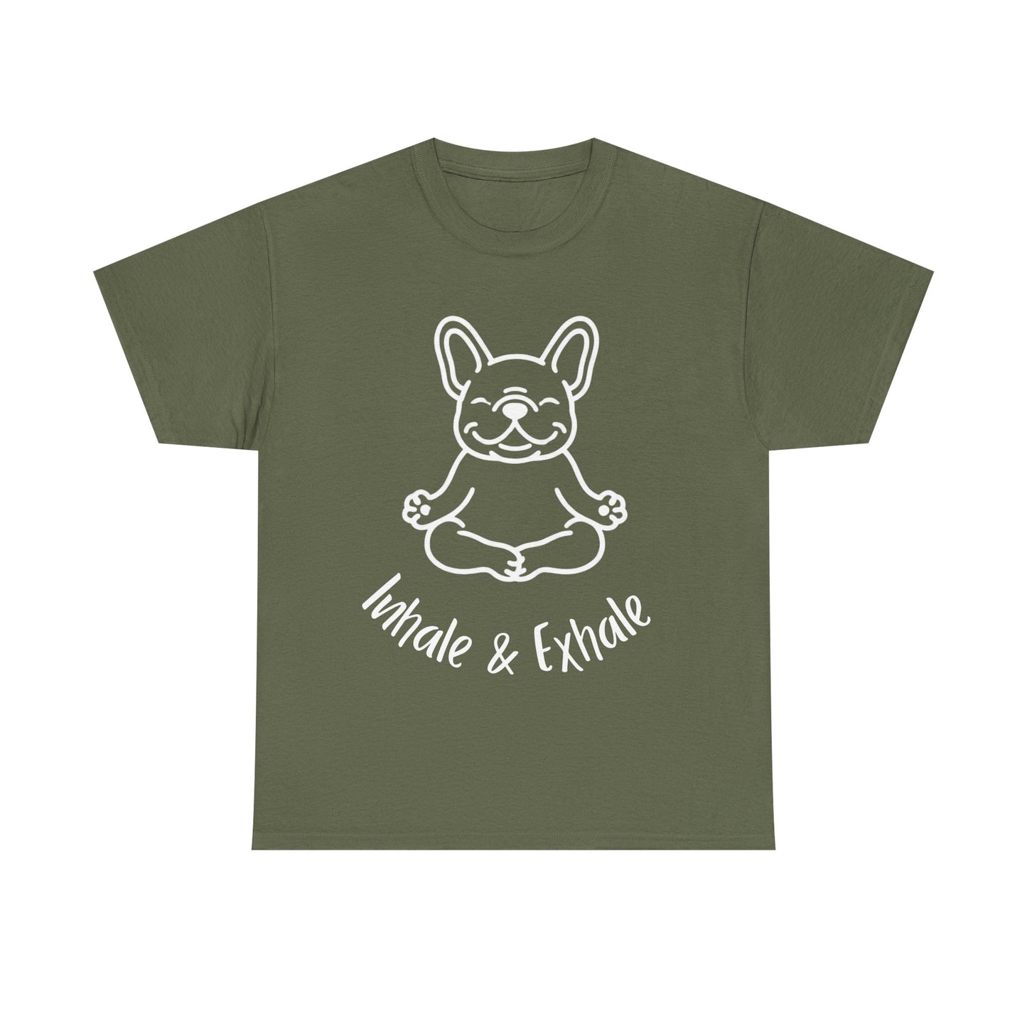Inhale & Exhale French Bulldog Yoga T-Shirt - Funny Dog Lover Tee